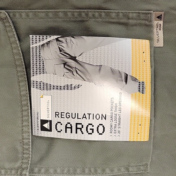 Silvertab Levi's khakis Green Cargo Pants sz 38 x 30 vintage 2001 new with tags - Picture 2 of 7